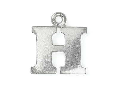 Impressart Pewter H Letter Charm 19.1x1.3mm Sb