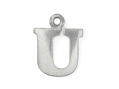 Impressart Pewter U Letter Charm 19.1x1.3mm Sb - Imagen Estandar - 1