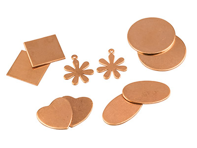 Blancos De Cobre, Surtido De Diferentes Formas, Bolsa De 10