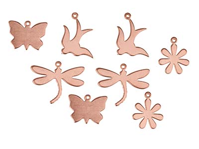 Copper Blanks Mixed Set, Nature Theme Shapes - Imagen Estandar - 1