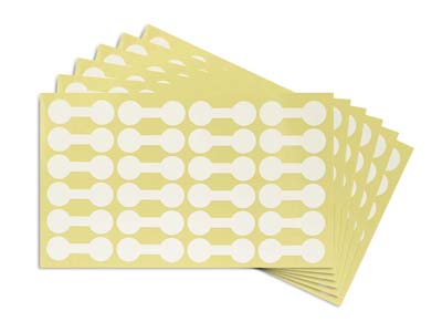 Etiquetas Adhesivas Blancas, 12 X 35mm, Bolsa De 144