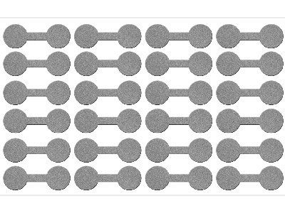 Paquete De Etiquetas De Joyería Con Forma De Mancuernas Plateadas, 140 Unidades,12 X 32 mm - Imagen Estandar - 1