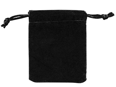 Bolsa Con Cordn Ajustable De Terciopelo Anti-deslustre, Negra, Paquete De 10, 2,75 X 3,5