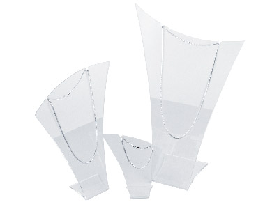 Expositor De Collares, Plástico, Kit De 3 Bustos - Imagen Estandar - 2