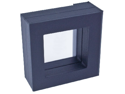 Expositor De Joyas, Modelo Pequeño,marco De Goma Negra - Imagen Estandar - 2