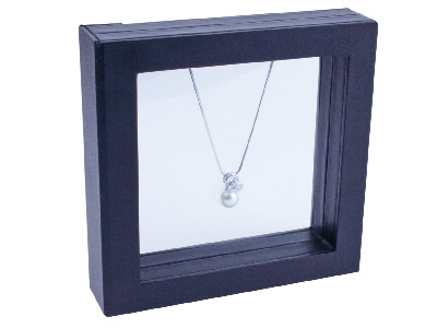 Expositor De Joyas, Modelo Grande, Marco De Resina Negra
