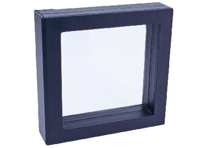 Expositor De Joyas, Modelo Grande, Marco De Resina Negra - Imagen Estandar - 2