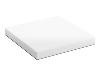 Expositor De Joyas Cuadrado Pequeño, Acrlico Blanco Brillante