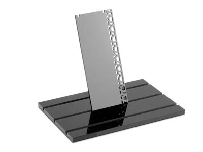 Expositor De Collares Base, Modelo Pequeño, Acrílico Negro Brillante - Imagen Estandar - 2