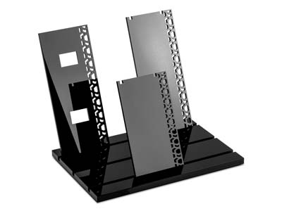 Expositor De Collares Base, Modelo Pequeño, Acrílico Negro Brillante - Imagen Estandar - 4