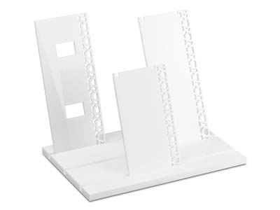 Expositor De Collares Base, Modelo Pequeño, Acrílico Blanco Brillante - Imagen Estandar - 4