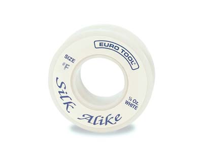 Hilo De Seda Y Nylon Silkon N 3, Blanco 0,40mm, 18 Metros