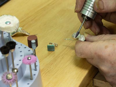 Muelita De Caucho Montada En Cono, Gris, Grano Medio, 4,30 X 12 mm, N.º 604, Eve - Imagen Estandar - 3