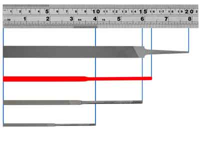 Lima De Aguja Tipo Cuchillo N° 2405, 160 mm G0, Vallorbe - Imagen Estandar - 6