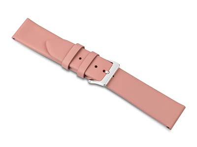 Correa De Reloj De Piel De Becerro Rosa, 20mm