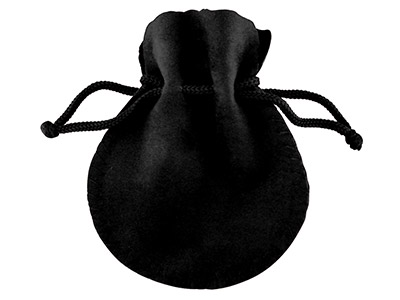 Bolsa Con Cordn 11 X 13cm, Efectoterciopelo Negro