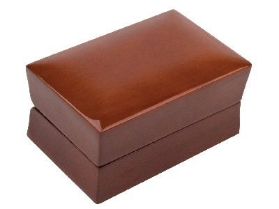 Caja Para 2 Anillos, Madera Color Caoba - Imagen Estandar - 3