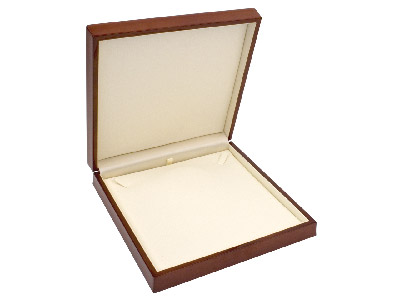 Caja Para Collares, Madera Color Caoba - Imagen Estandar - 2