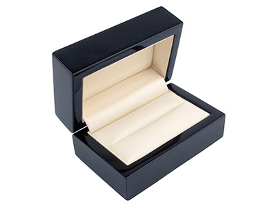 Caja De Madera Negra Para Dos Anillos - Imagen Estandar - 2