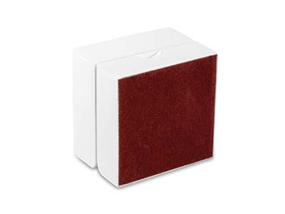 White Wooden Stud Earring Box - Imagen Estandar - 3