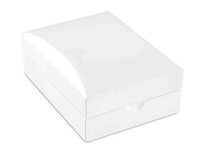 Estuche Para Colgante Y Pendientes Colgantes, Madera Blanca - Imagen Estandar - 2