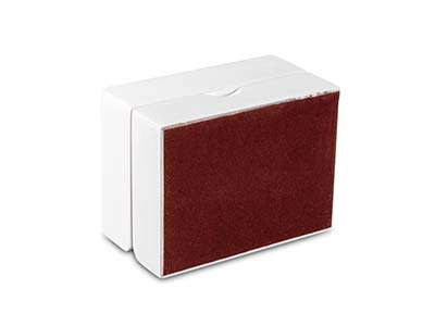 White Wooden Double Ring Box - Imagen Estandar - 3