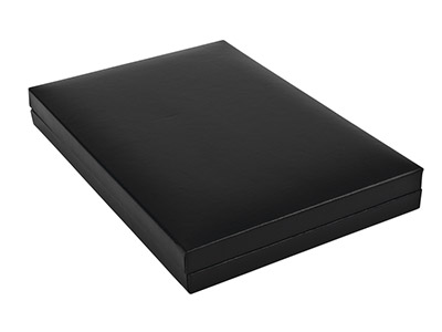 Caja Para Collar, Envío Especial, Cuero Sint{tico Negro - Imagen Estandar - 2
