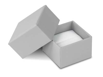 Caja De Anillo De Cartn Gris De Tacto Suave