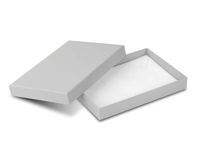 Caja De Collar De Cartn Gris De Tacto Suave