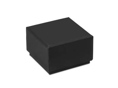 Caja Para Anillos, Acabado Goma Negro - Imagen Estandar - 2