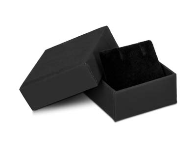 Caja De Pendientes De Cartn Negro De Tacto Suave