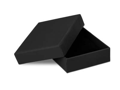 Caja De Colgante De Cartn Negro De Tacto Suave