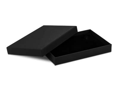 Caja De Collar De Cartn Negro De Tacto Suave