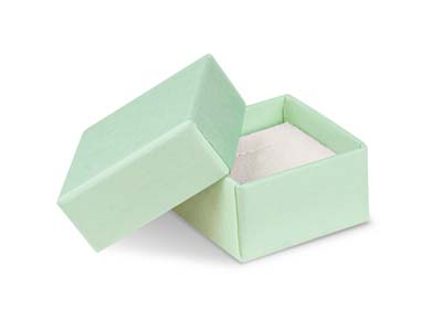 Caja Universal De Pendientes De Cartn Verde Pastel Pequeña