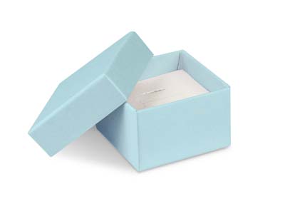 Caja De Anillo De Cartn Azul Pastel