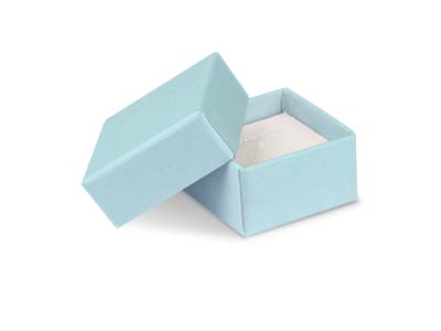 Caja Para Pendientes, Cartón Azul Pastel - Imagen Estandar - 1