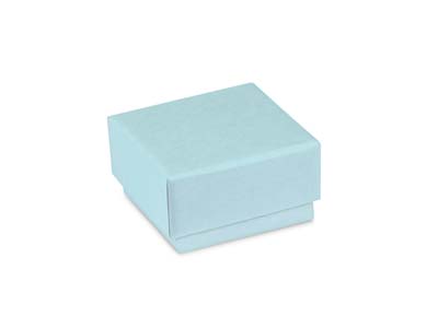 Caja Para Pendientes, Cartón Azul Pastel - Imagen Estandar - 2