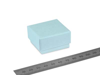Caja Para Pendientes, Cartón Azul Pastel - Imagen Estandar - 3