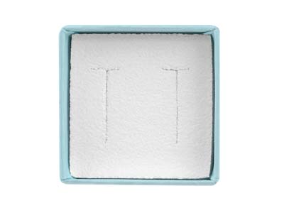 Caja Para Pendientes, Cartón Azul Pastel - Imagen Estandar - 4