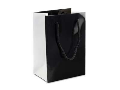 Black Monochrome Gift Bag Small Pk 10