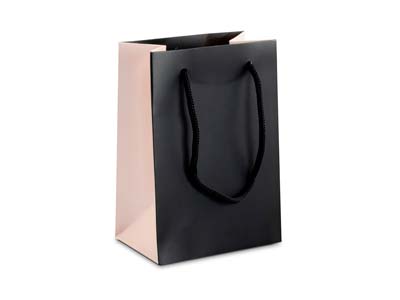 Black And Pink Gift Bag Small Pk 10