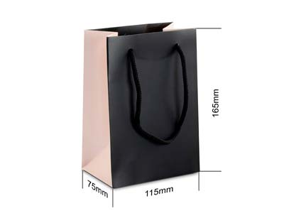 Black And Pink Gift Bag Small Pk 10 - Imagen Estandar - 3