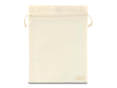 Bolsa De Joyera Blanca Grande De Algodn De Comercio Justo