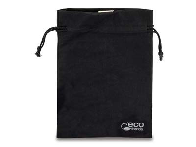 Bolsa De Joyera Negra Mediana De Algodn De Comercio Justo
