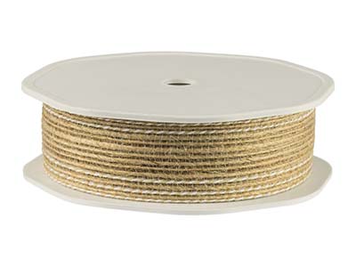 Jute Ribbon Natural 25mm X 10m