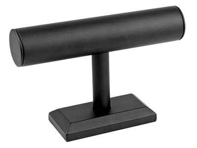Expositor De Pulseras, Forma De T, Polipiel Negra