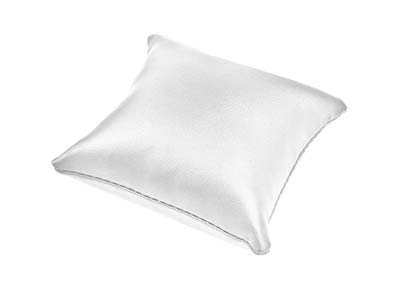 Cojn Para Exhibicin De Joyas, Cuero Sinttico Blanco