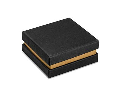 Caja Universal Modelo Pequeño, Cartón Negro Con Tira Metálica Dorada - Imagen Estandar - 2