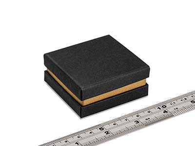 Caja Universal Modelo Pequeño, Cartón Negro Con Tira Metálica Dorada - Imagen Estandar - 4