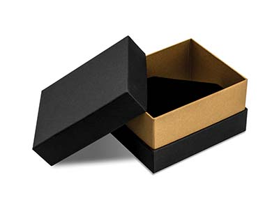 Caja Metalizada Negra Y Dorada Parapulsera De Aro - Imagen Estandar - 1